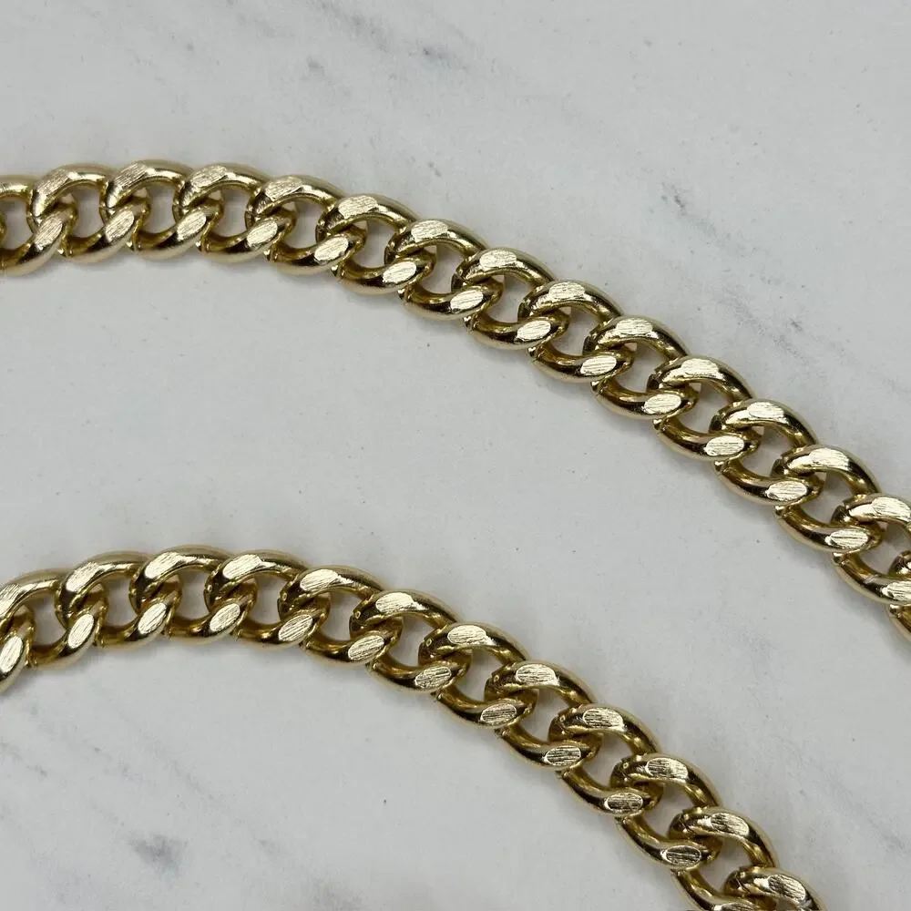Gold Tone Curb Chain Belt One Size (OS) ✨